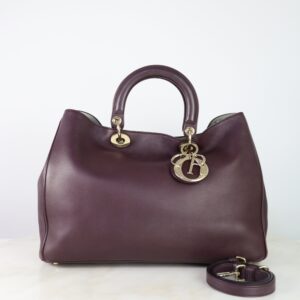 Christian Dior Burgundy Diorissimo Large Tote Bag