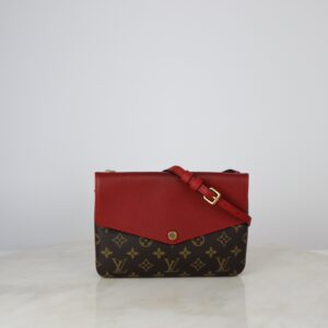 Louis Vuitton Monogram Red Twice Pochette Crossbody Bag