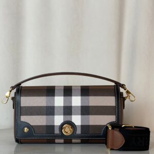 Burberry Dark Birch Brown Top Handle Note Bag