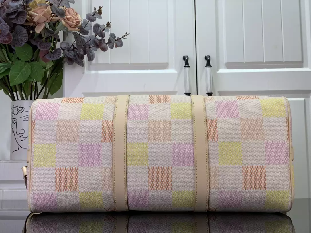 Keepall Bandoulière 45 Peach Damier Giant Canvas - Repbags.ru - Image 6