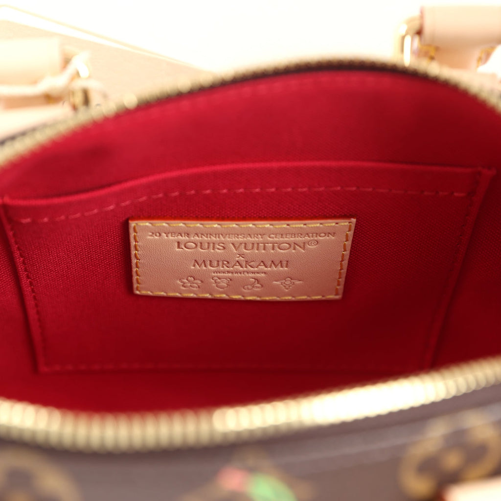 Louis Vuitton X Takashi Murakami Cerises Speedy Bandouliere 20 Bag Brown Cherry Monogram Gold Hardware - Image 10