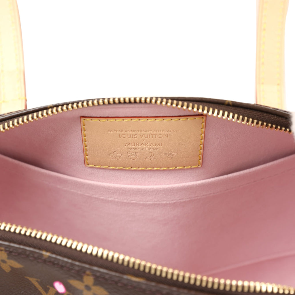 Louis Vuitton X Takashi Murakami Cherry Blossom Papillon Brown and Pink Monogram Gold Hardware - Image 10
