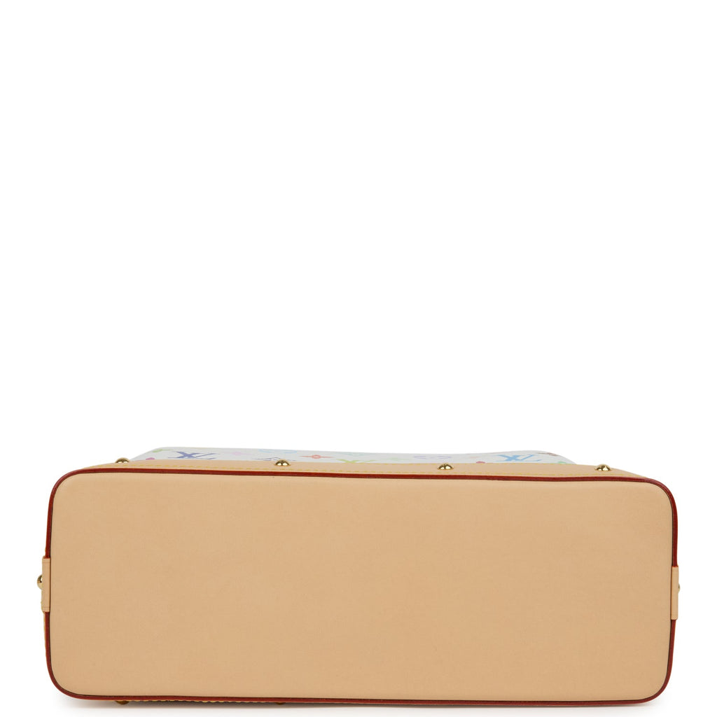 Louis Vuitton X Takashi Murakami Cosmetic Pouch GM White Multicolored Monogram Gold Hardware - Image 7