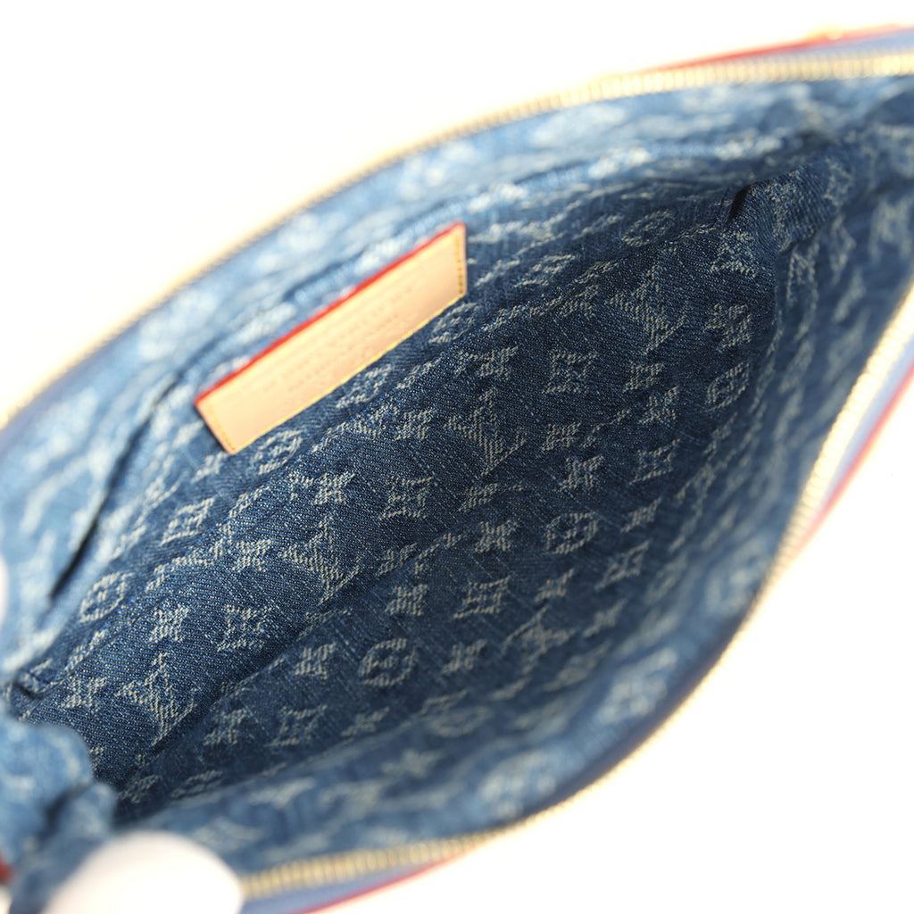 Louis Vuitton X Takashi Murakami Cherry Pochette Accessories Denim Monogram Gold Hardware - Image 11