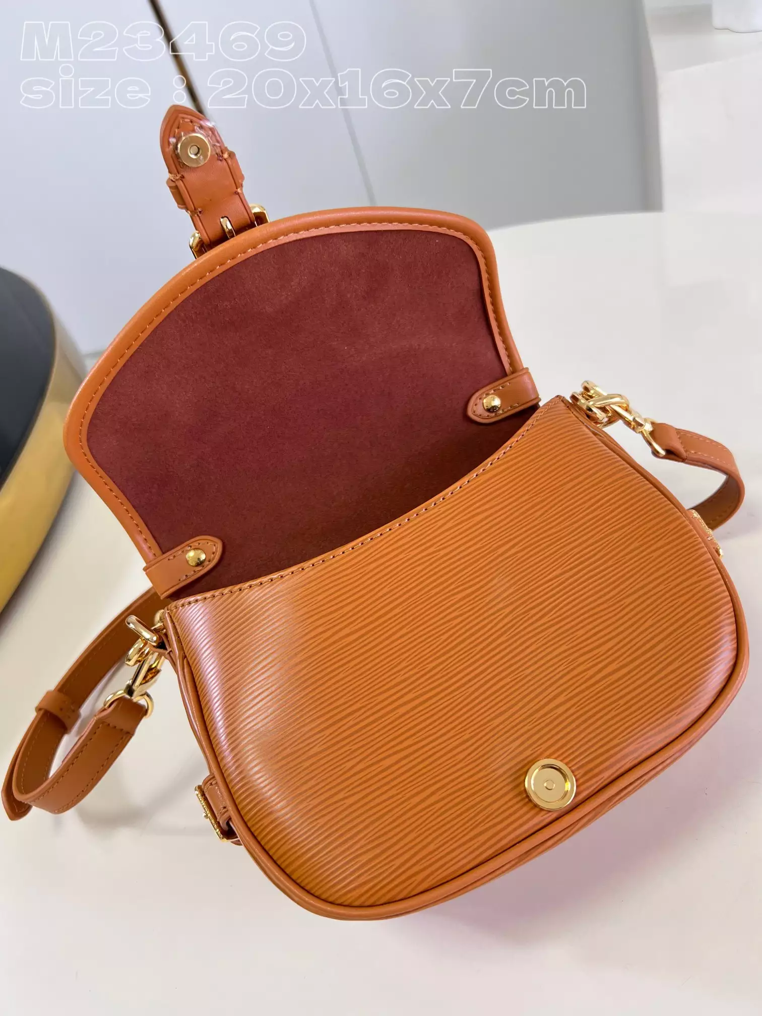 LV Saumur BB Cognac Brown Leather - Repbags.ru - Image 8