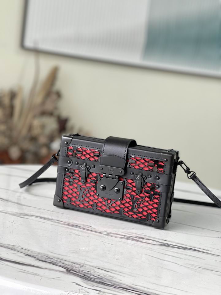 Louis Vuitton Petite Malle Black Red - Image 3