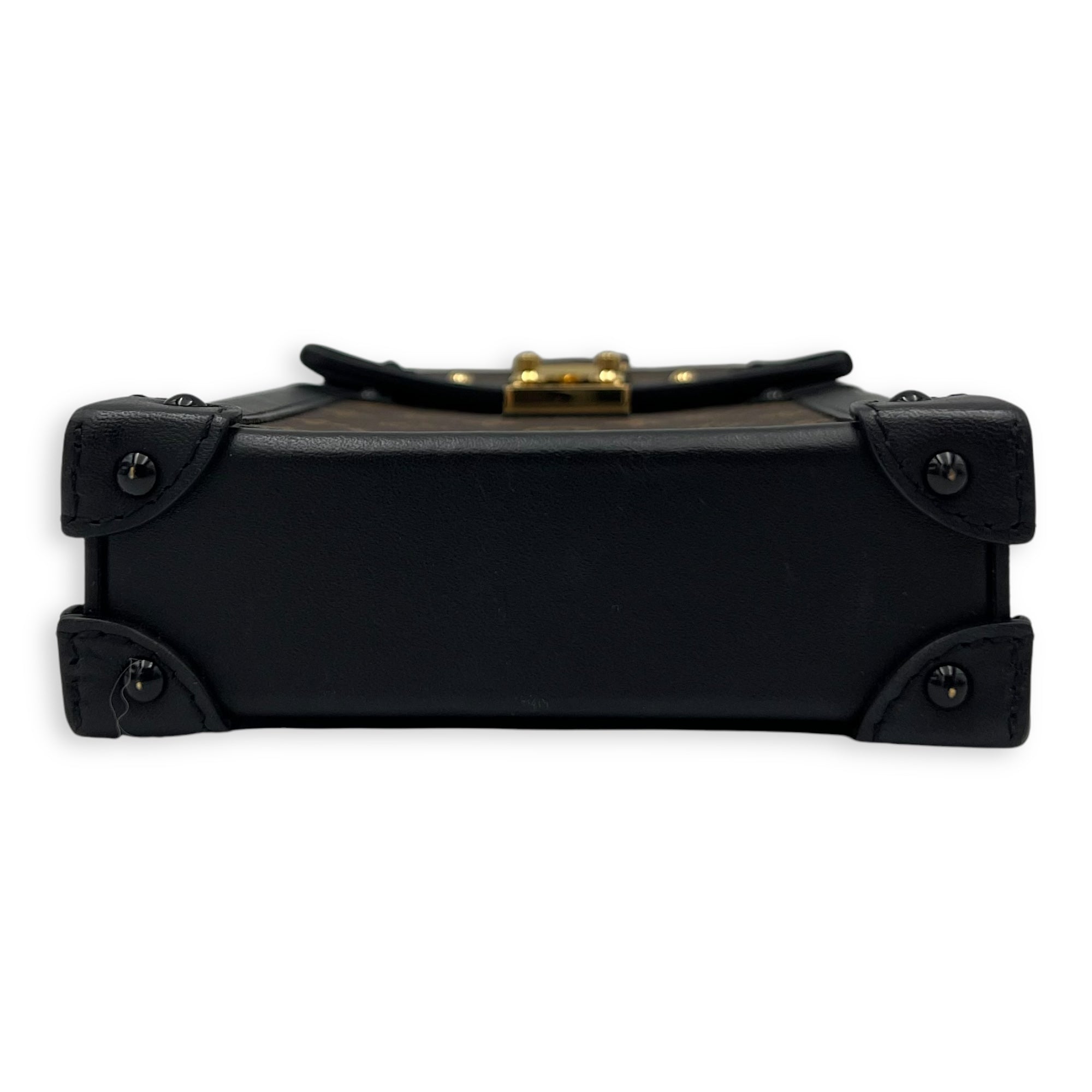 Trunk Vertical Brown Crossbody Bag in Monogram Coated Canvas, Gold hardware - Image 6