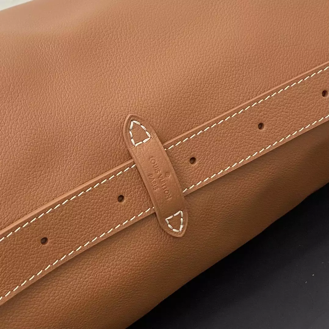 Low Key Hobo MM Cognac Brown Grained Calfskin - Repbags.ru - Image 7