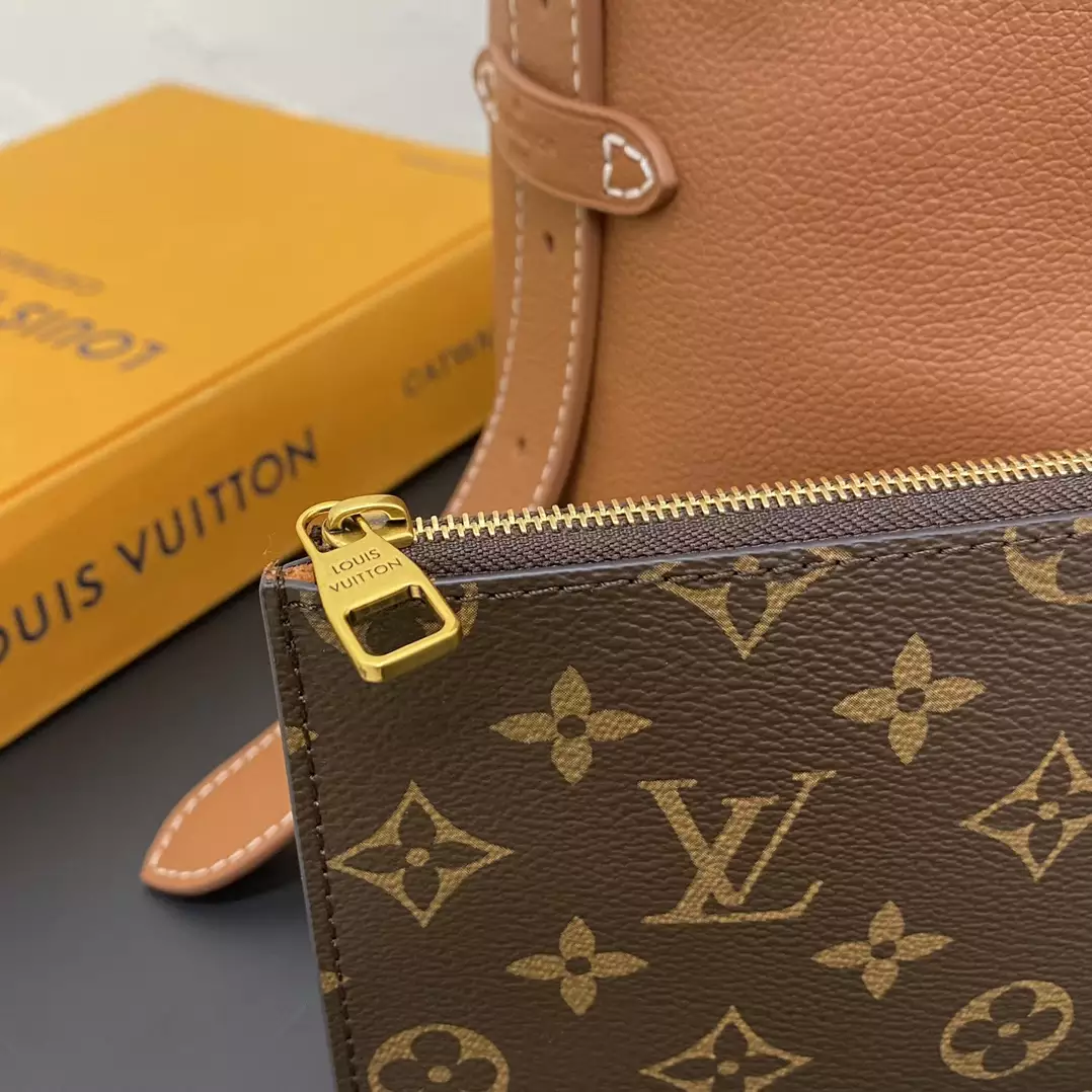 Low Key Hobo MM Cognac Brown Grained Calfskin - Repbags.ru - Image 8