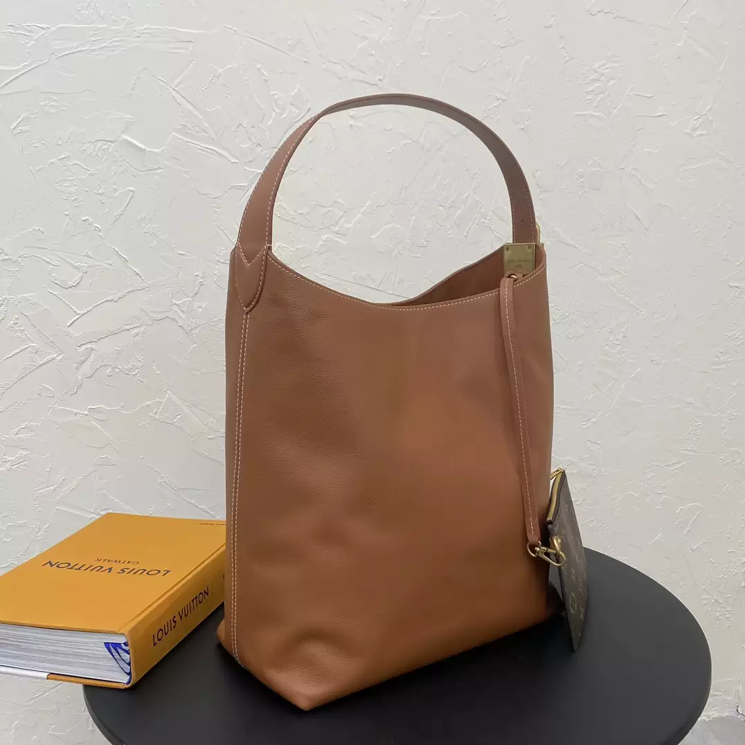 Low Key Hobo MM Cognac Brown Grained Calfskin - Repbags.ru - Image 11