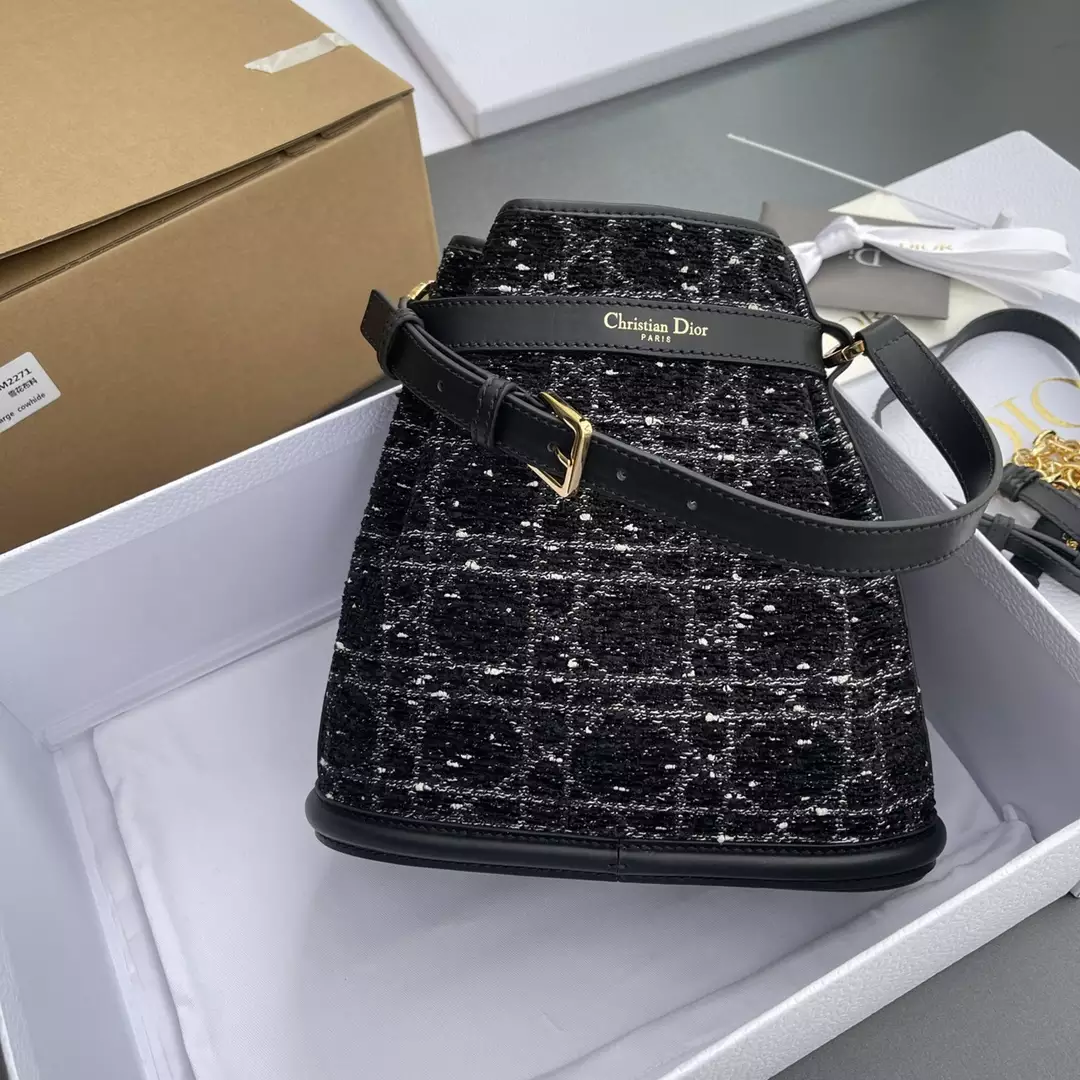 Medium C'est Dior Bag Black Cannage Tweed - Repbags.ru - Image 6