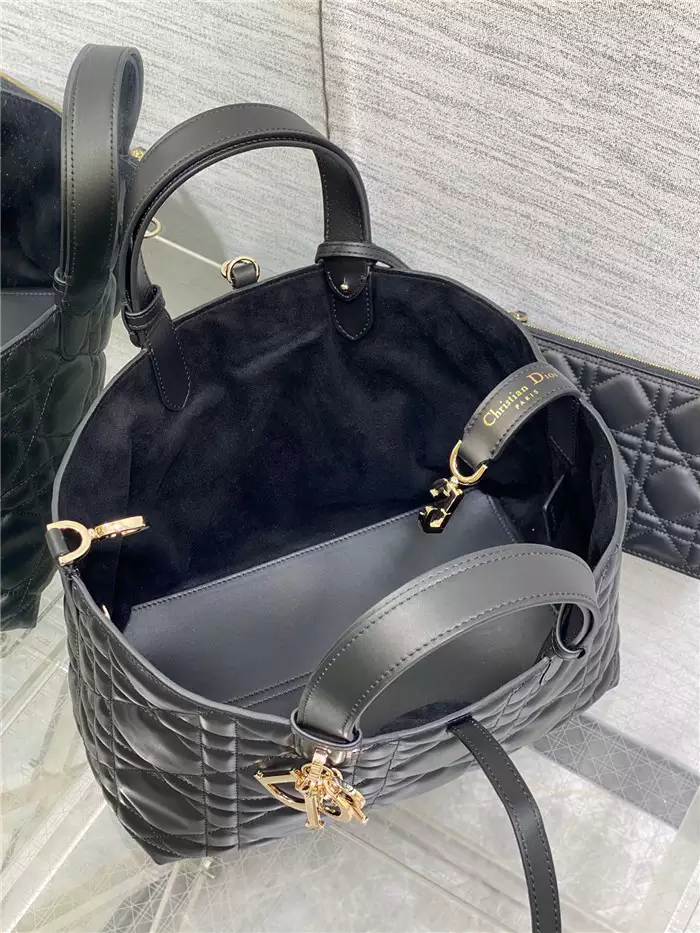 Medium Dior Toujours Bag Black Macrocannage - Repbags.ru - Image 8