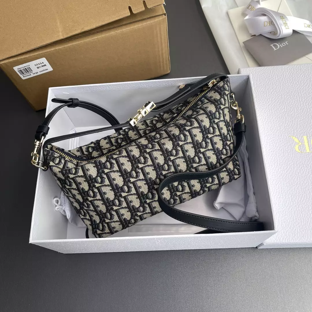 Medium DiorTravel Nomad Pouch Blue Dior Oblique - Repbags.ru - Image 8