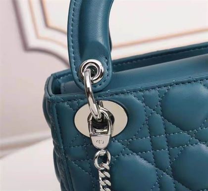 Micro Lady Dior bag Cloud Blue Cannage Lambskin - DB030 - Image 7