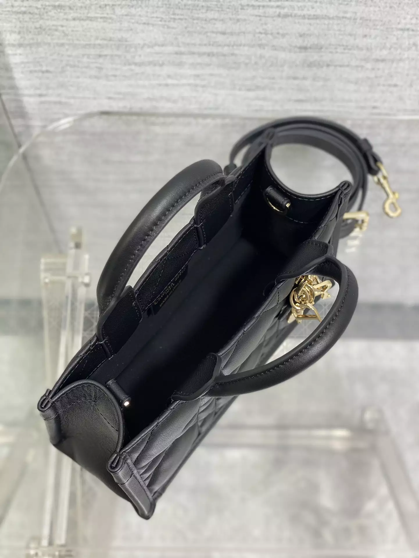 Mini Dior Book Tote Black Macrocannage Calfskin - Repbags.ru - Image 9