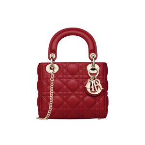 Mini Lady Dior Bag Cherry Red
