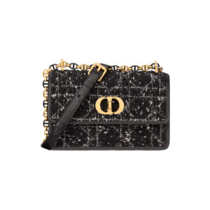 Miss Caro Mini Bag Black Cannage Tweed - Repbags.ru