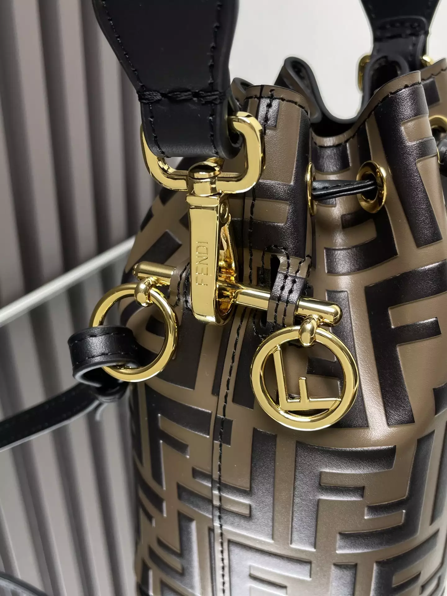 Mon Tresor Leather Mini Bag with FF Embroidery - Repbags.ru - Image 4