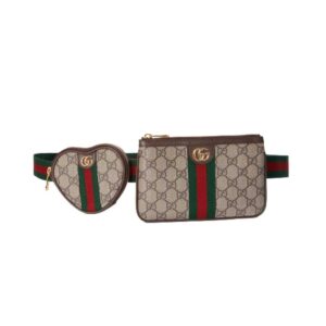 Ophidia utility belt beige and ebony GG Supreme canvas - GB068