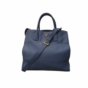 Prada Blue Vitello Daino Bag