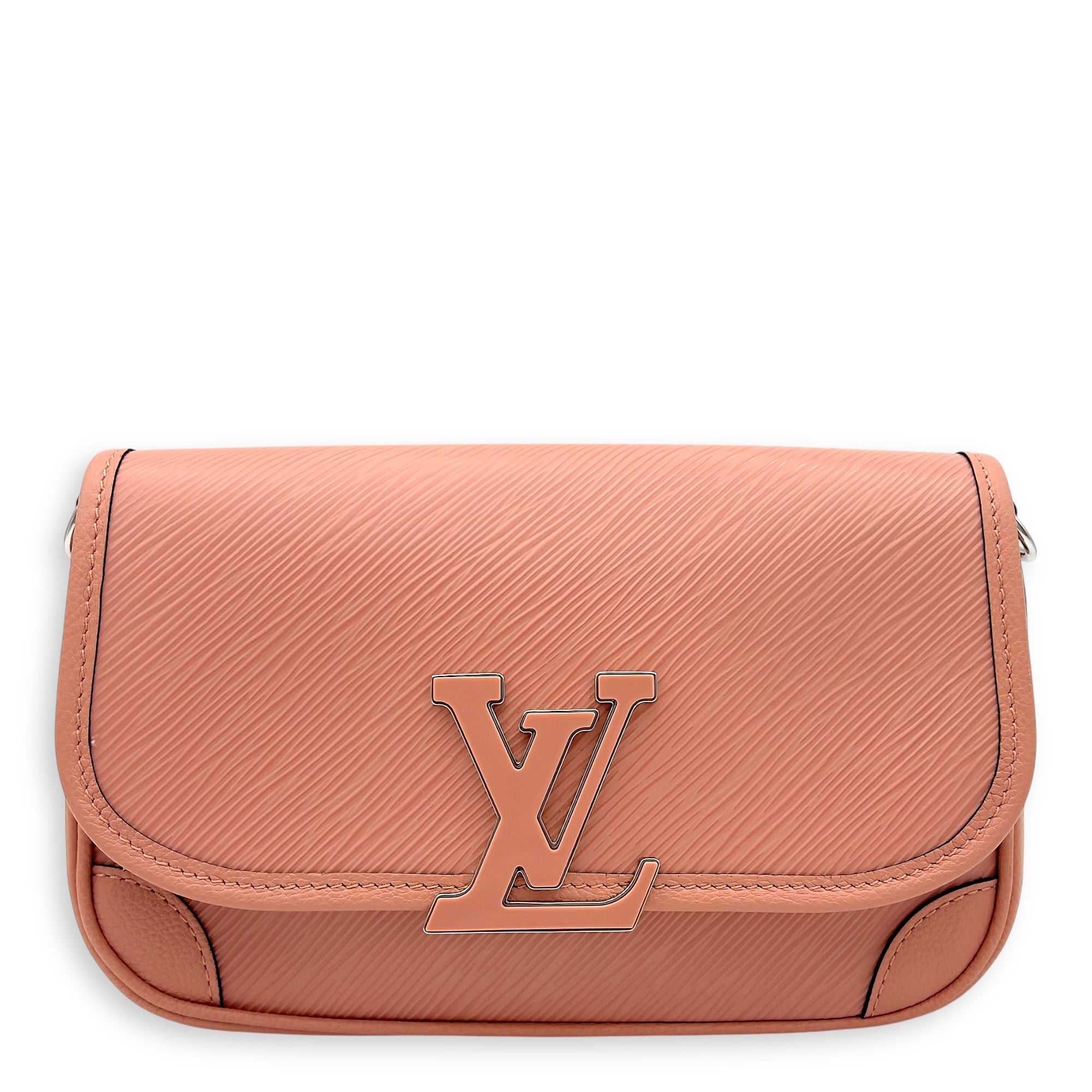 Buci Shoulder Bag Pink in Epi Leather, Silver hardware