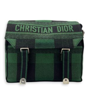 Camp Crossbody Bag Green in Canvas, Silver hardware