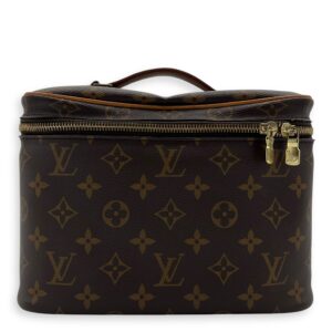 Nice BB Brown Vanity Bag in Monogram Coated Canvas, Gold hardware