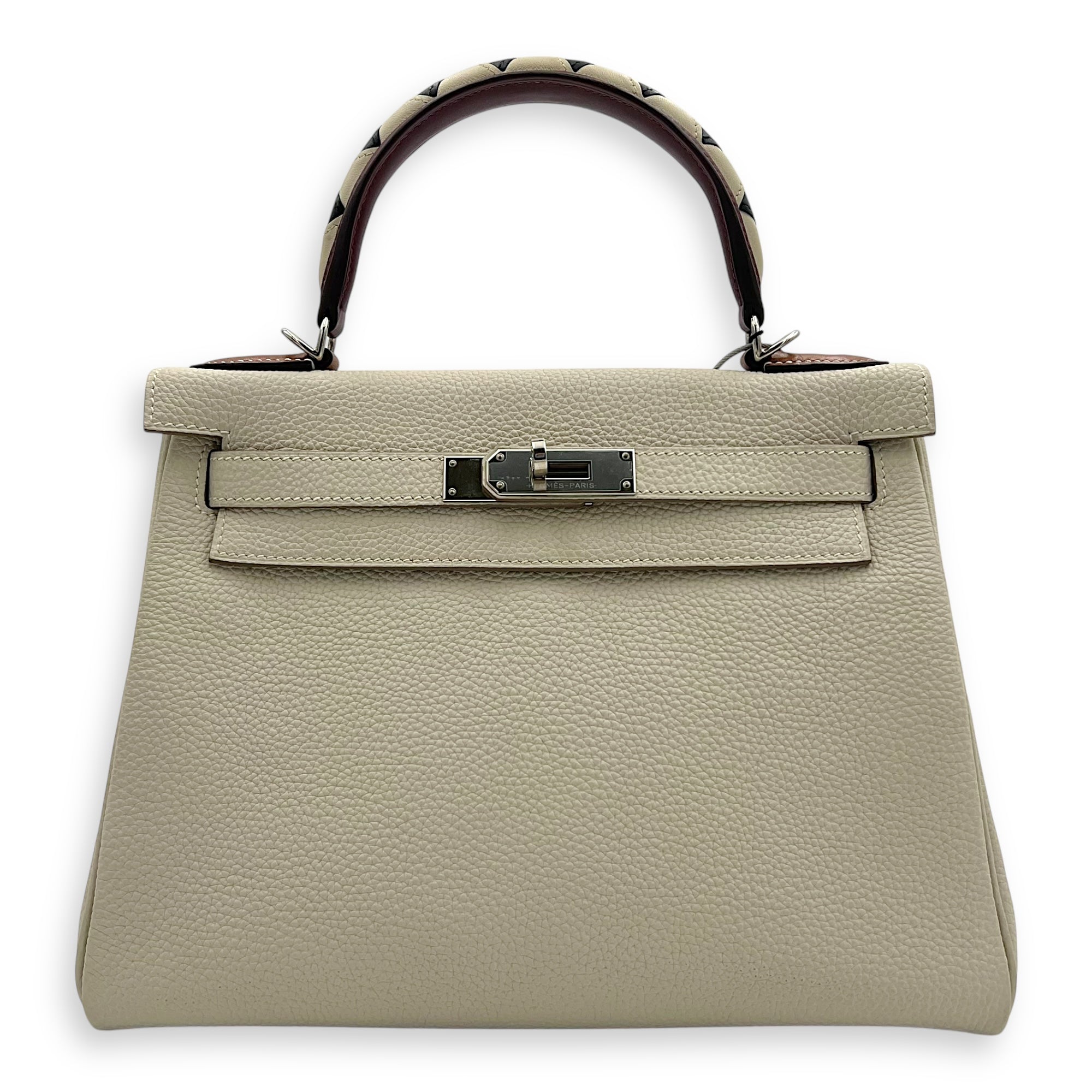 Kelly Craie/Black/Fauve/Rouge H in Togo, Palladium hardware