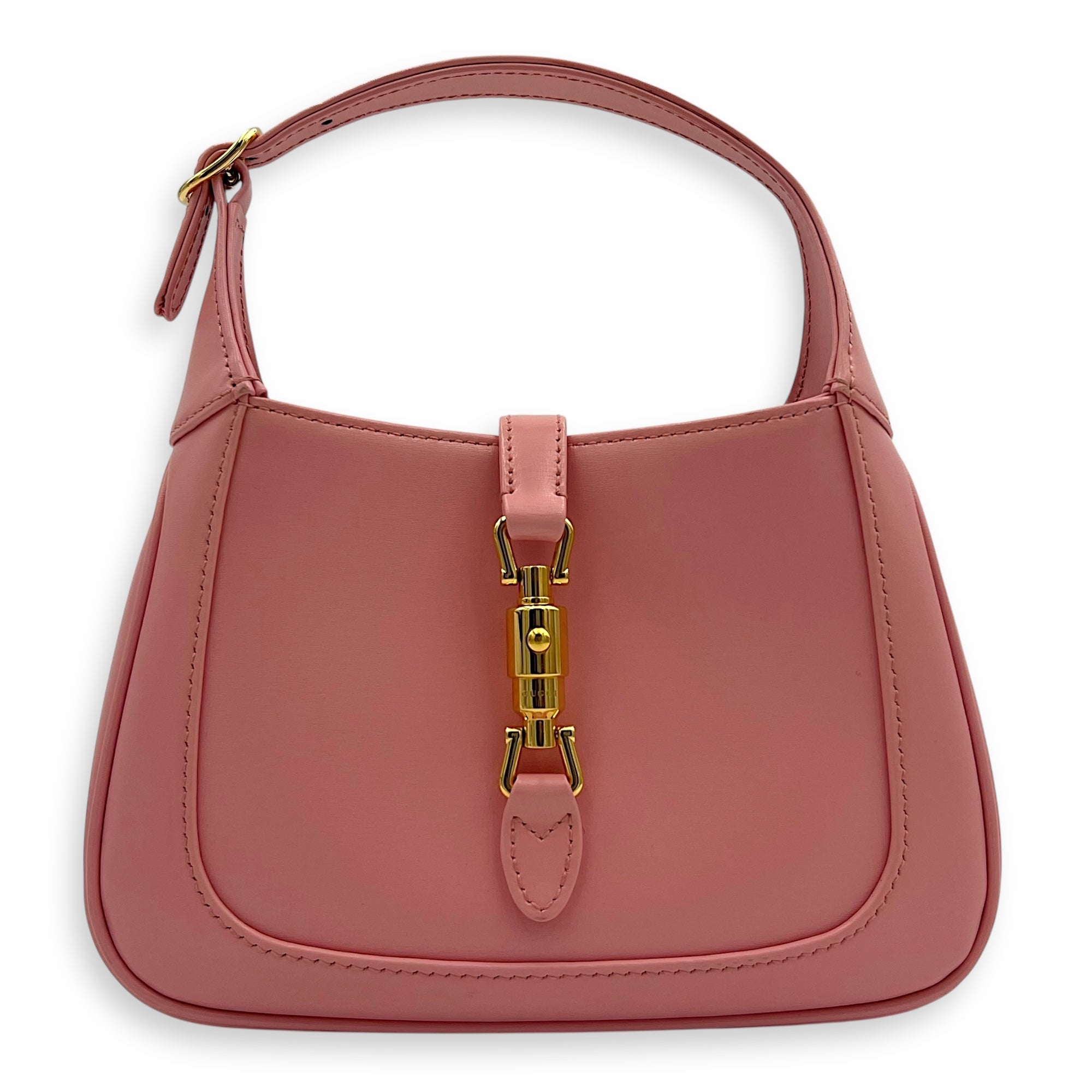 Jackie 1961 Crossbody Bag Mini Pink in Calfskin, Gold hardware