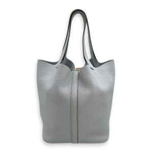 Picotin 22 Blue Pale in Clemence, Gold hardware