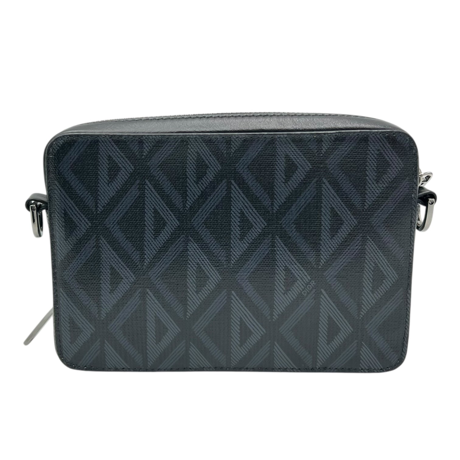 Pouch with strap Crossbody Bag Blue in Coated Canvas, Silver hardware - Image 3