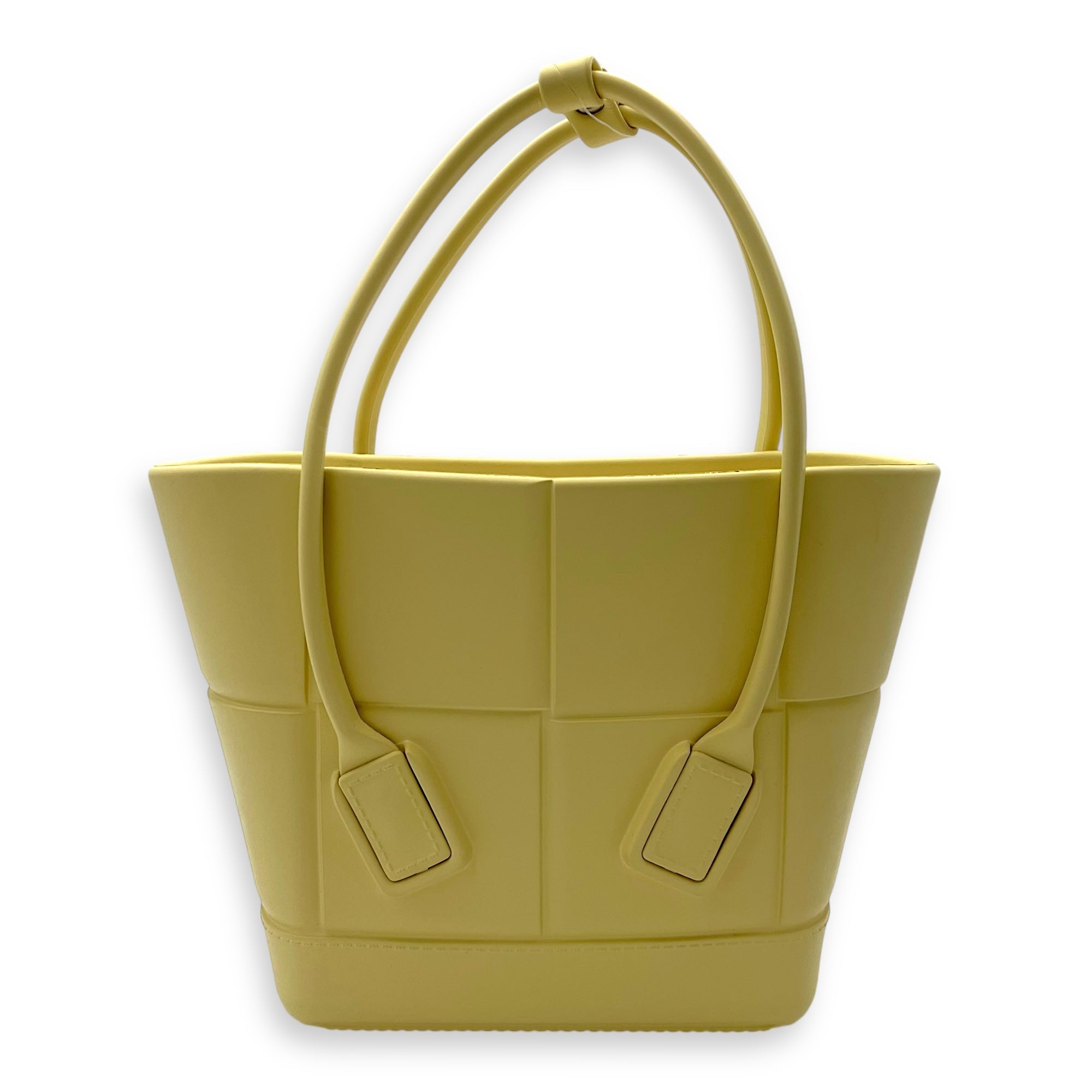 Arco Top Handle Bag Yellow in Rubber - Image 3