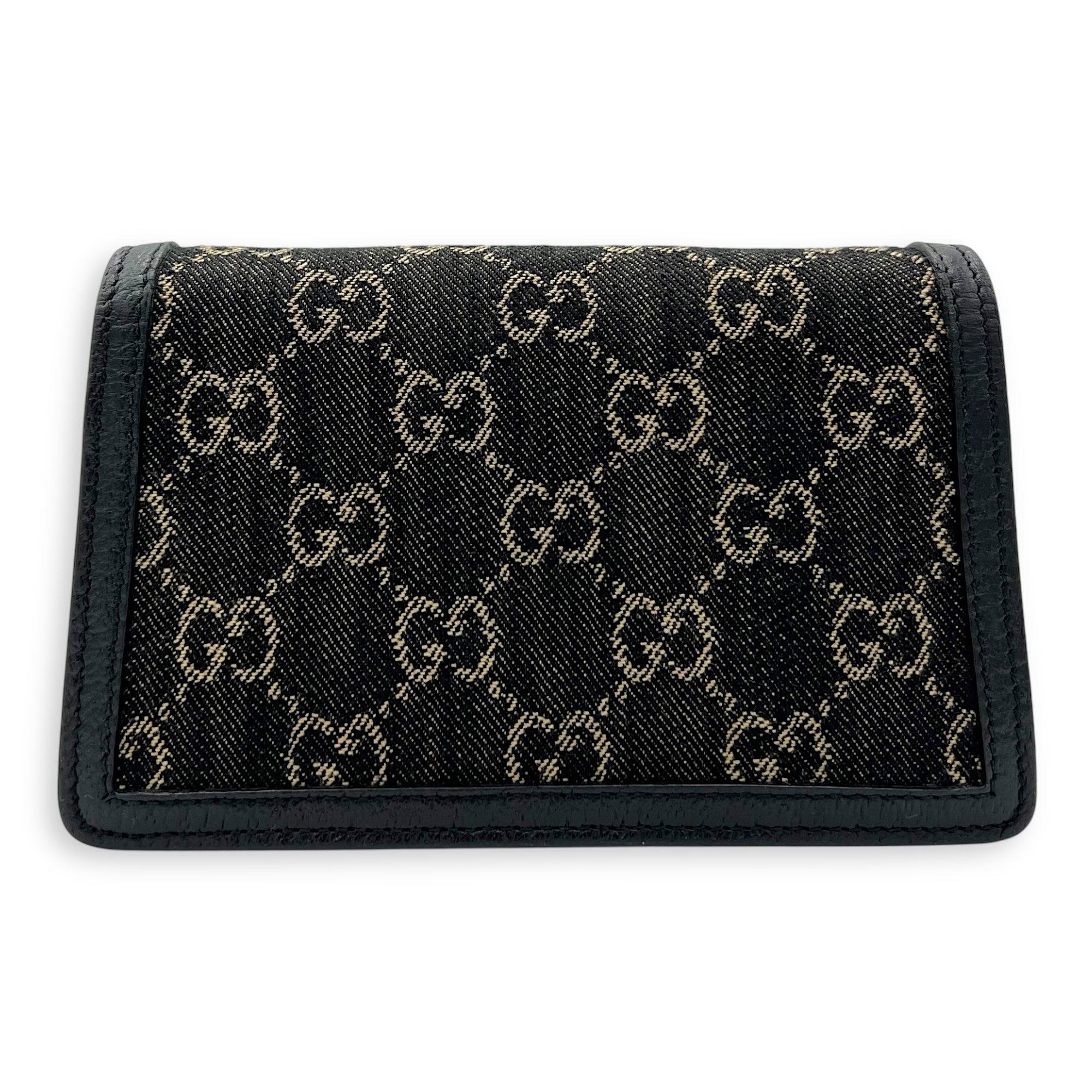 Dionysus Super Mini Black Crossbody Bag in Canvas, Silver hardware - Image 3