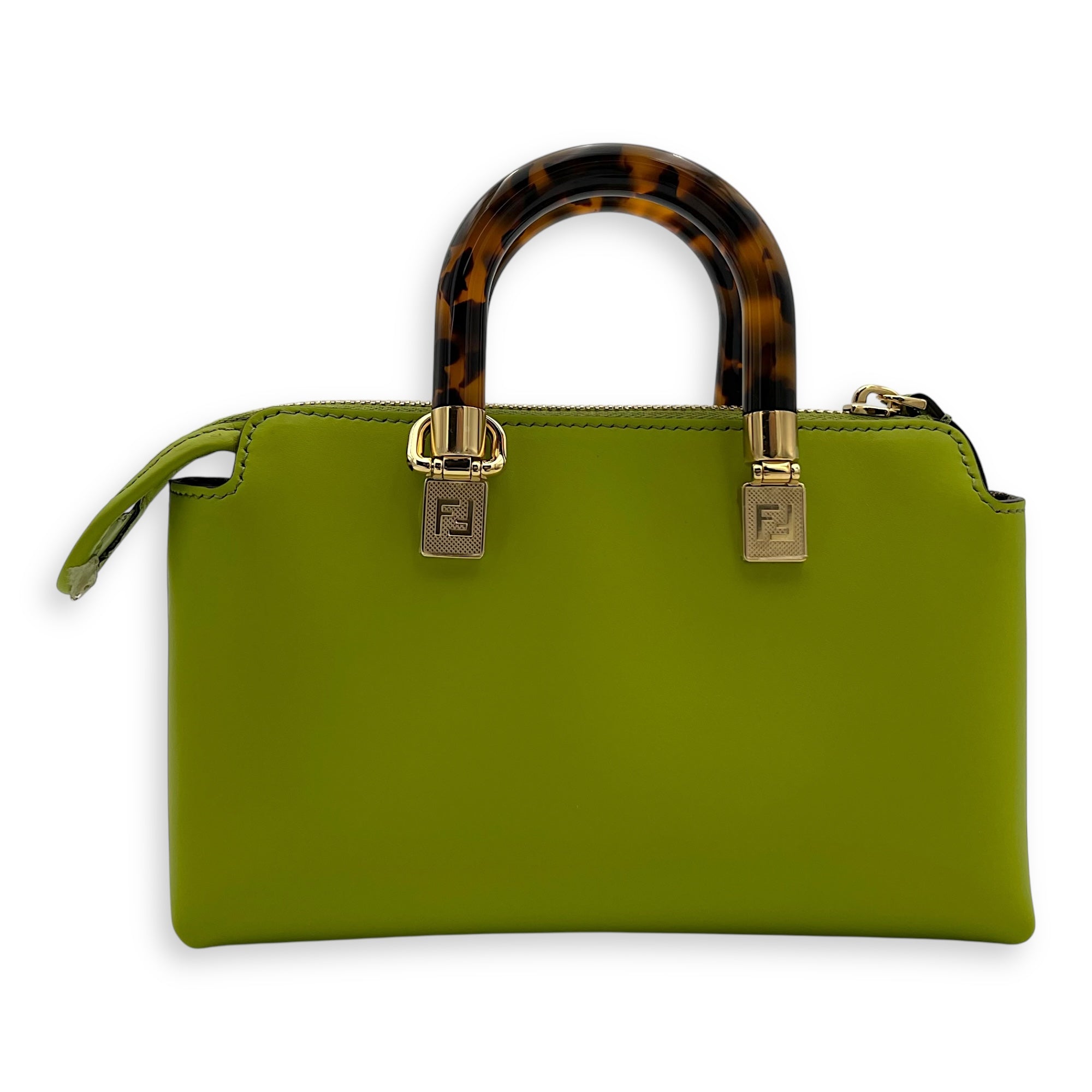 By The Way Mini Wasabi Green Top Handle Bag in Calfskin, Gold hardware - Image 3