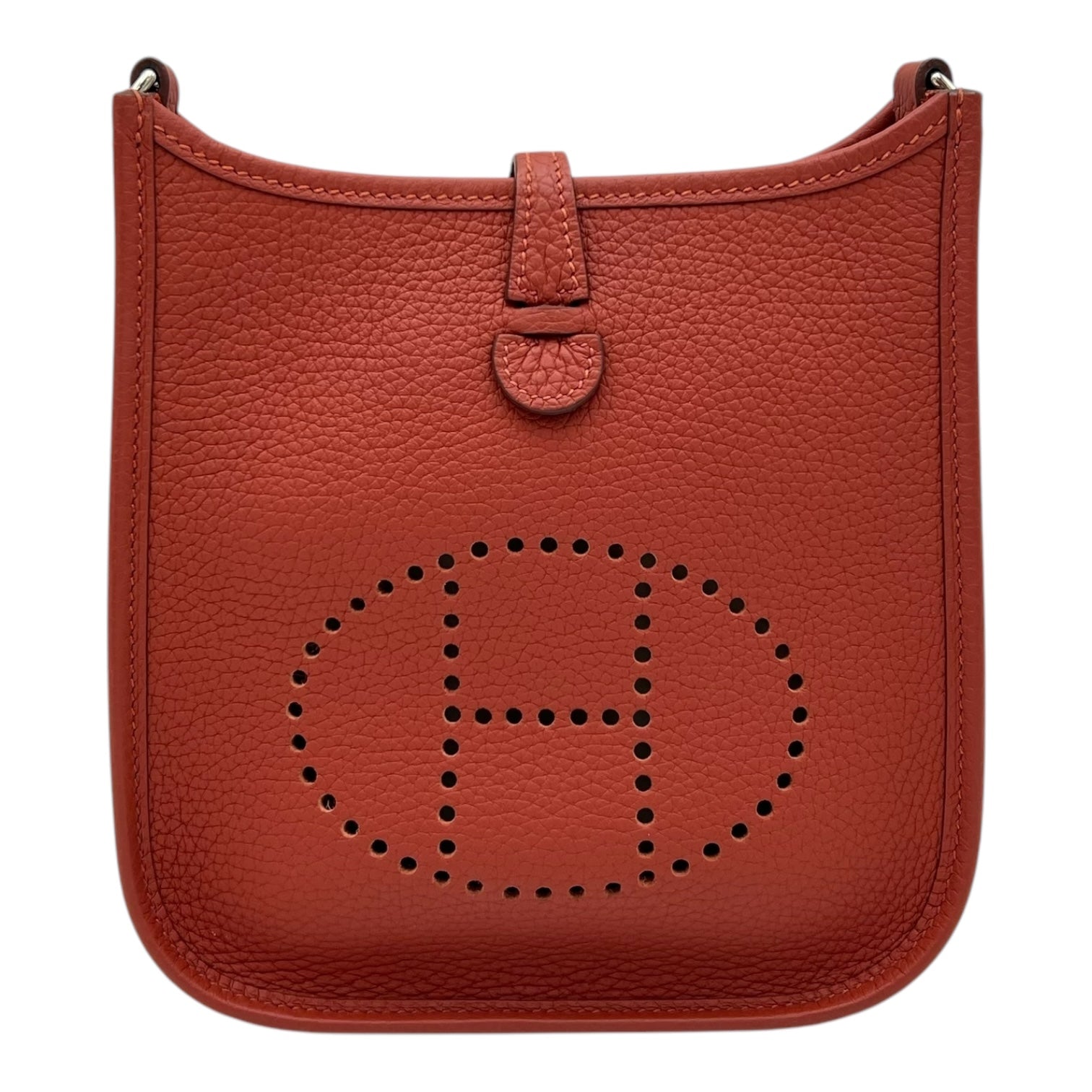 Evelyne TPM Red Crossbody Bag in Clemence, Palladium hardware