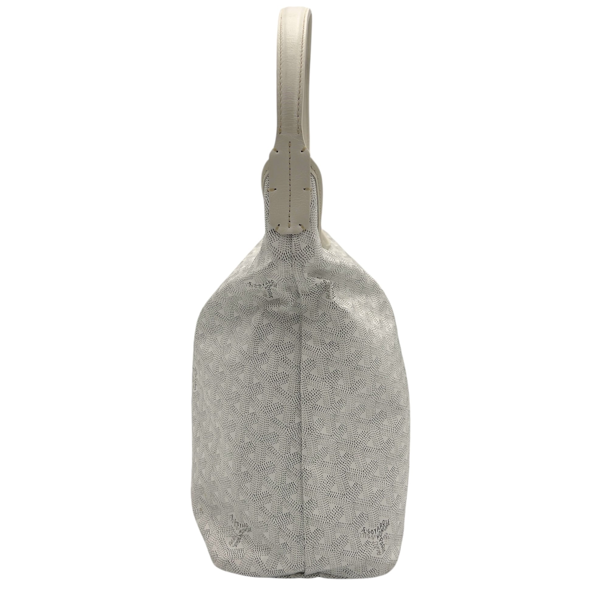 Boheme Tote Bag PM White in Coated Canvas, Silver hardware - Image 7