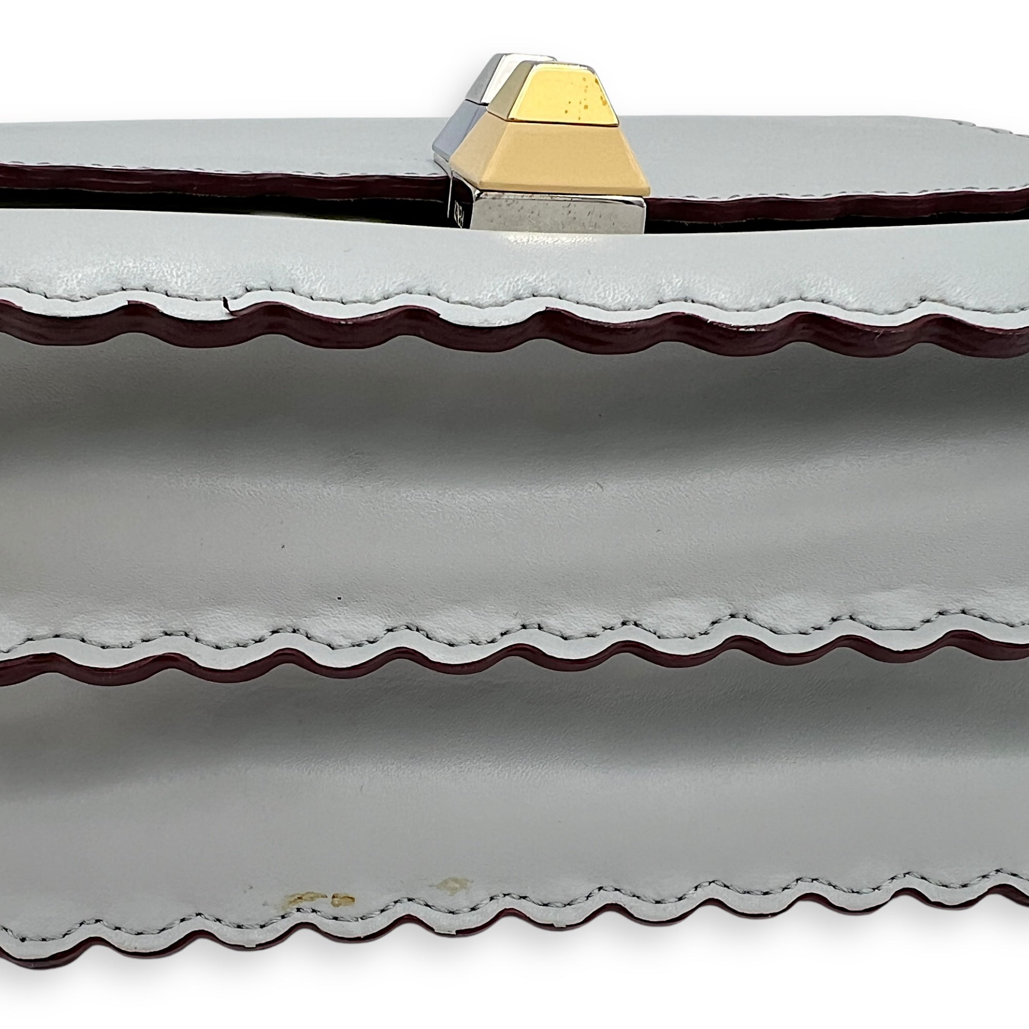 Kan I Small Crossbody bag in Calfskin, Silver Hardware - Image 12