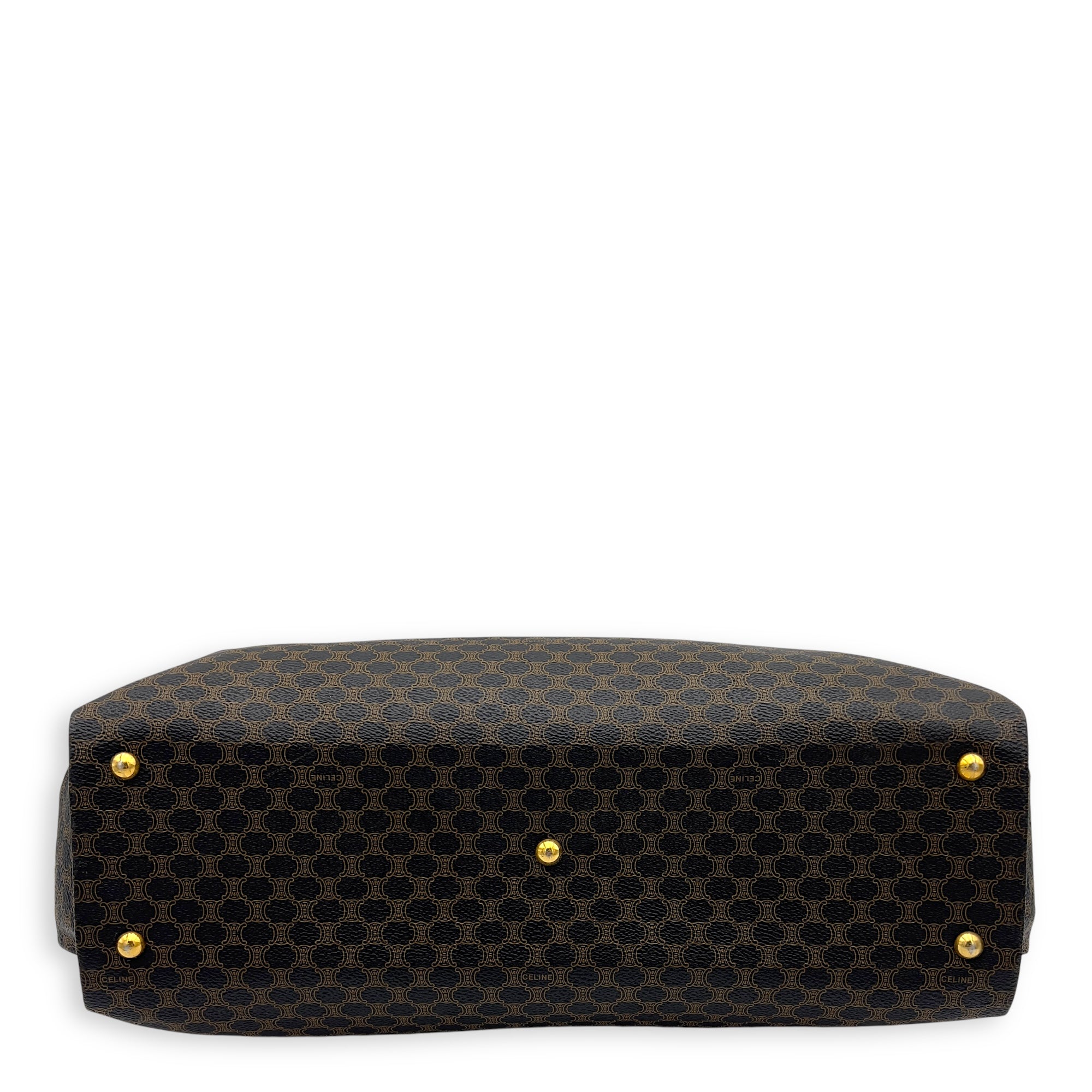 Vintage Macadam Blason Brown Briefcase in Coated Canvas, Gold hardware - Image 6