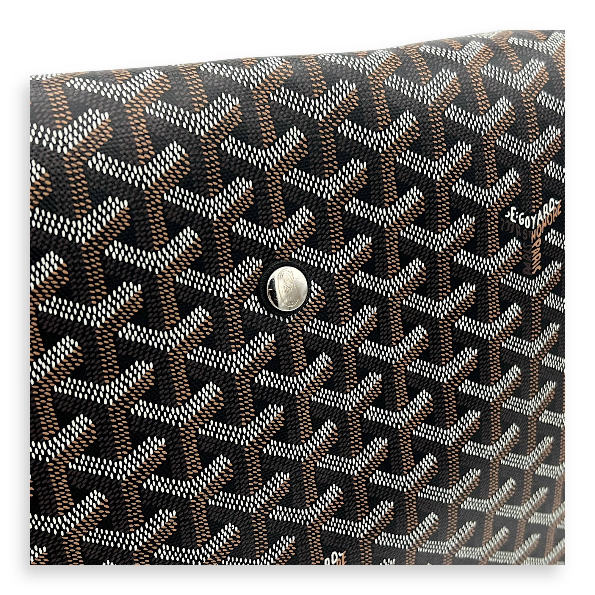 Capetien Messenger MM Black in Coated Canvas, Silver hardware - Image 8