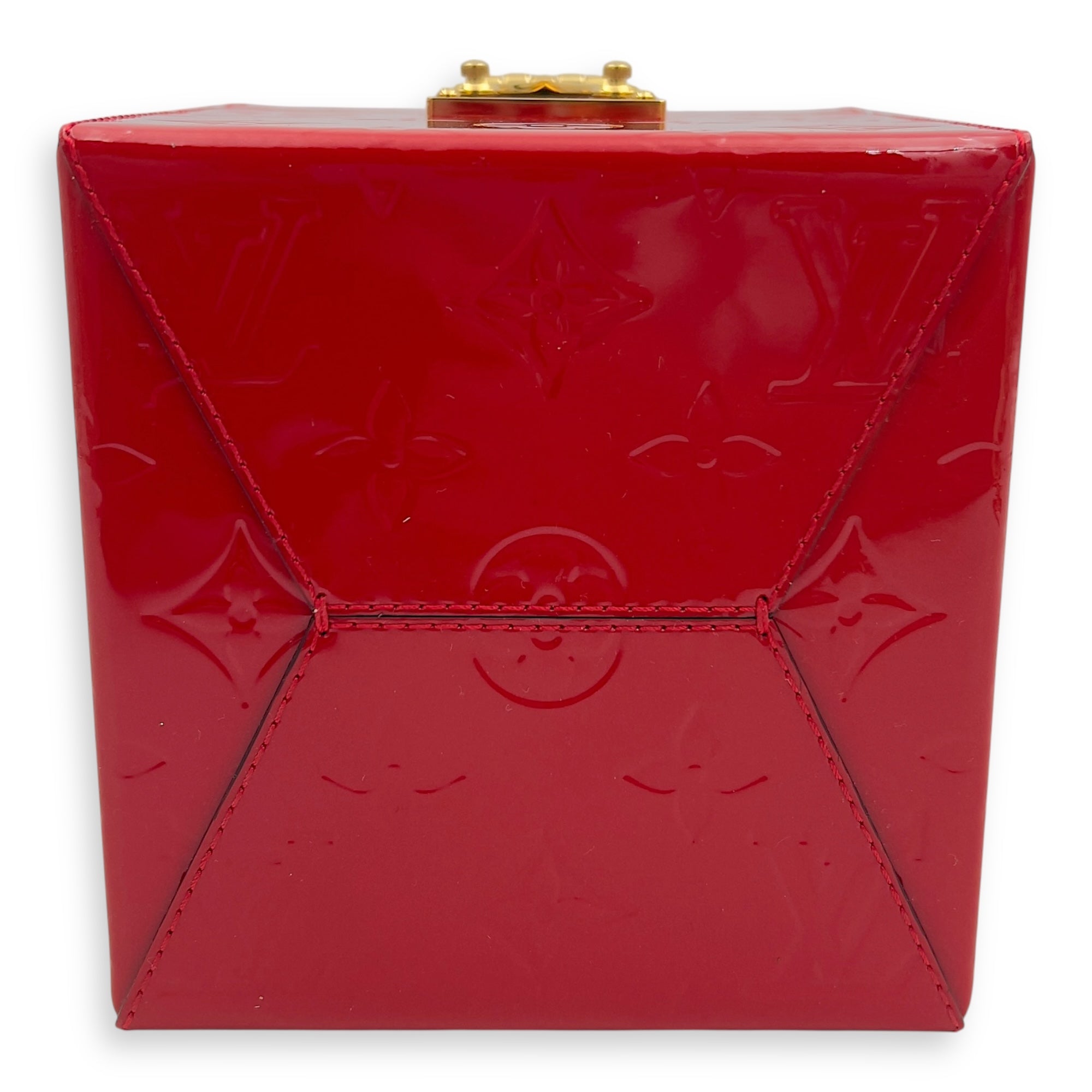 Bleecker Top Handle Bag Red in Vernis, Gold hardware - Image 8