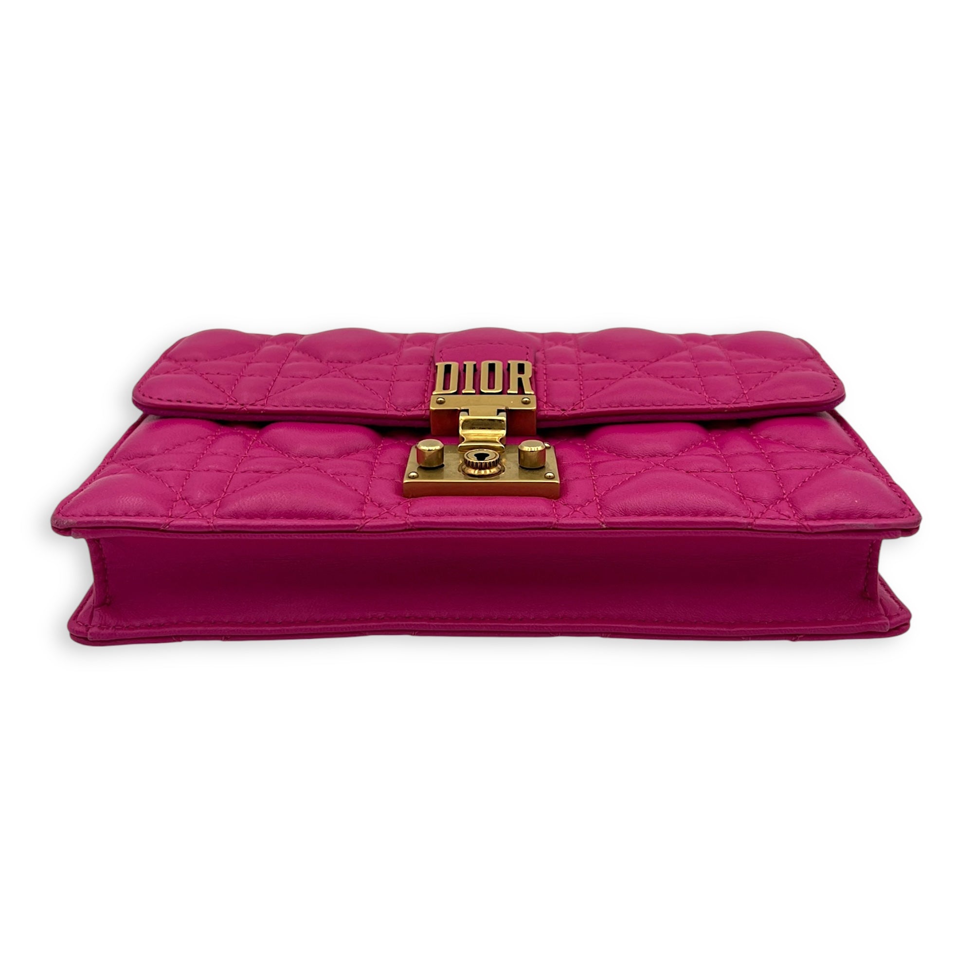 DiorAddict Shoulder Bag Pink in Lambskin, Gold hardware - Image 6