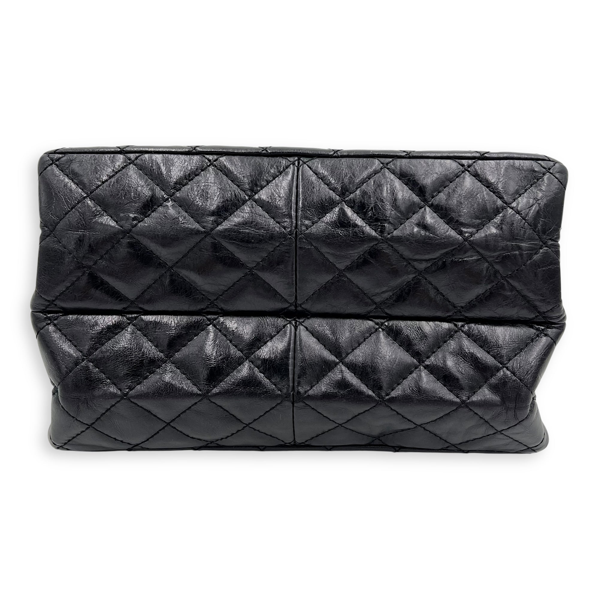 Double Vintage 2.55 Black Shoulder Bag in Calfskin, Ruthenium hardware - Image 4