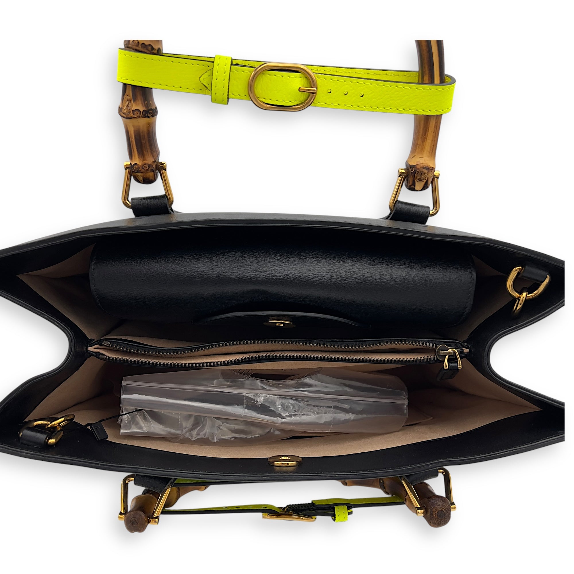 Diana Top Handle Bag Black in Calfskin, Gold hardware - Image 7