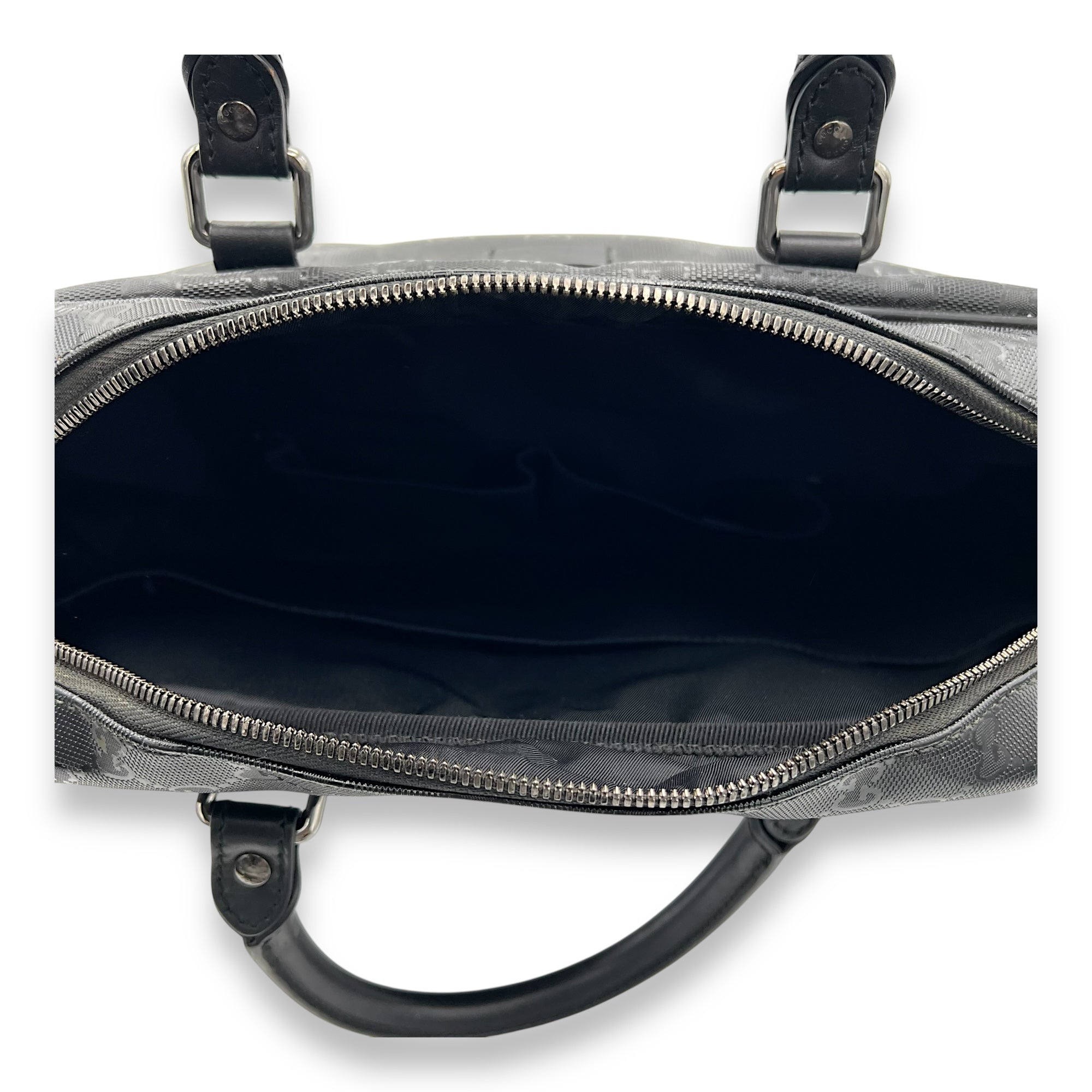 GG Imprime Black Messenger in Coated Canvas, Silver hardware - Image 7
