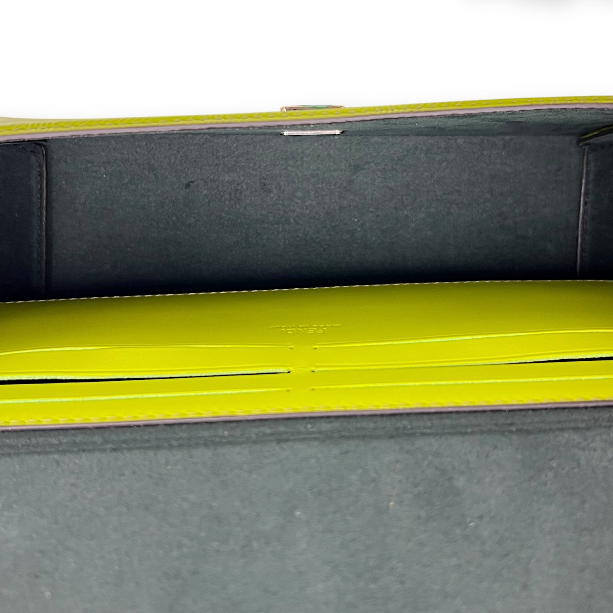 Baguette Green Crossbody Bag in Calfskin, Silver hardware - Image 7