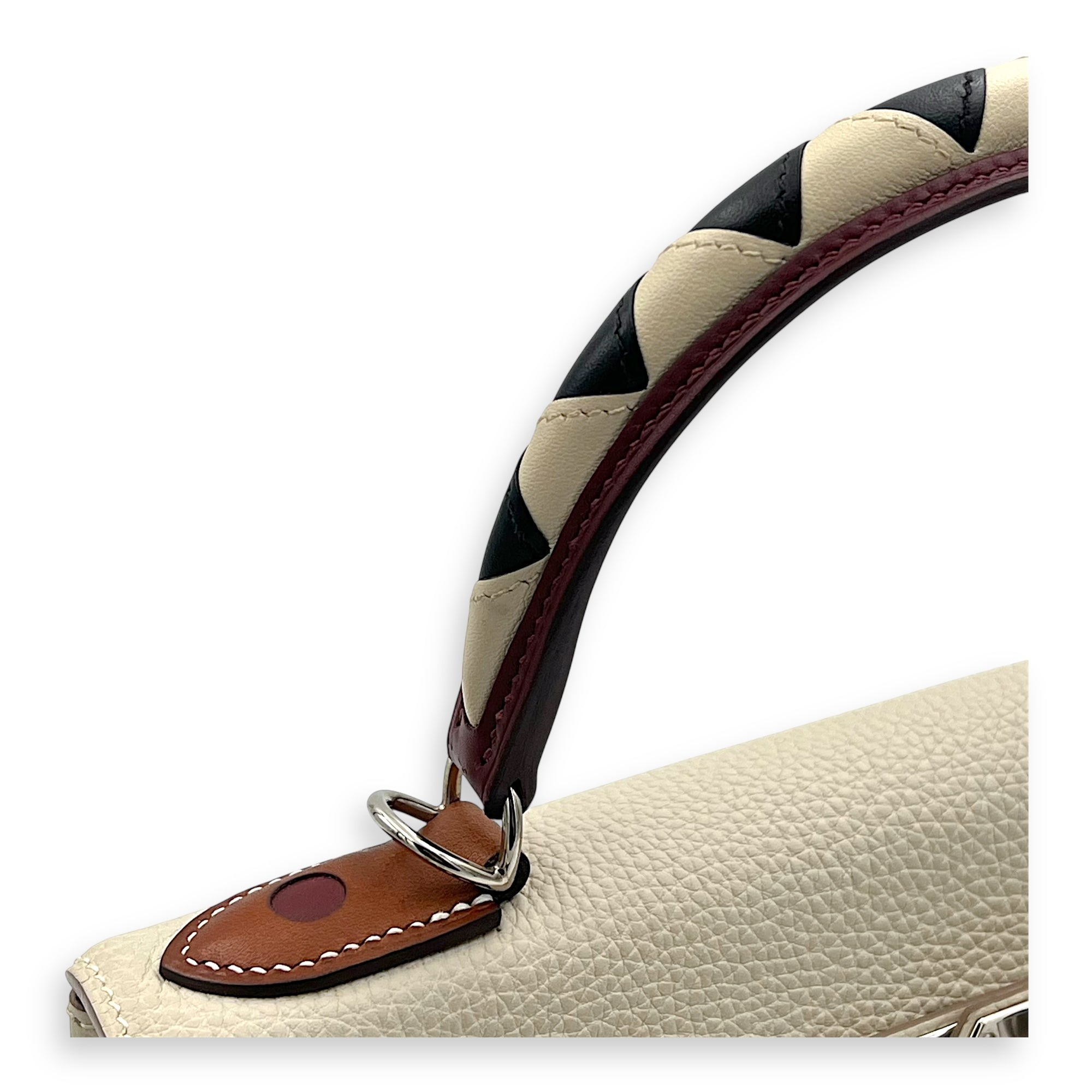Kelly Craie/Black/Fauve/Rouge H in Togo, Palladium hardware - Image 7