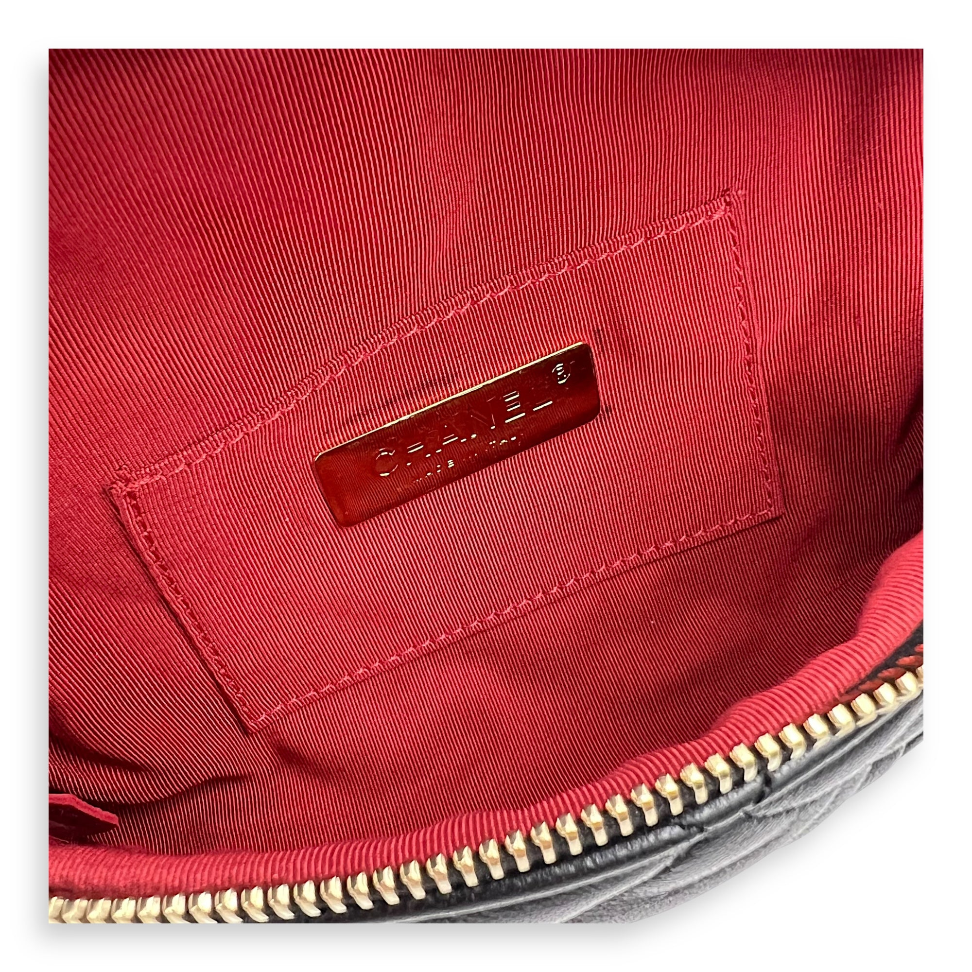 CC Quilted Belt Bag Black in Calfskin, Gold hardware - Image 9