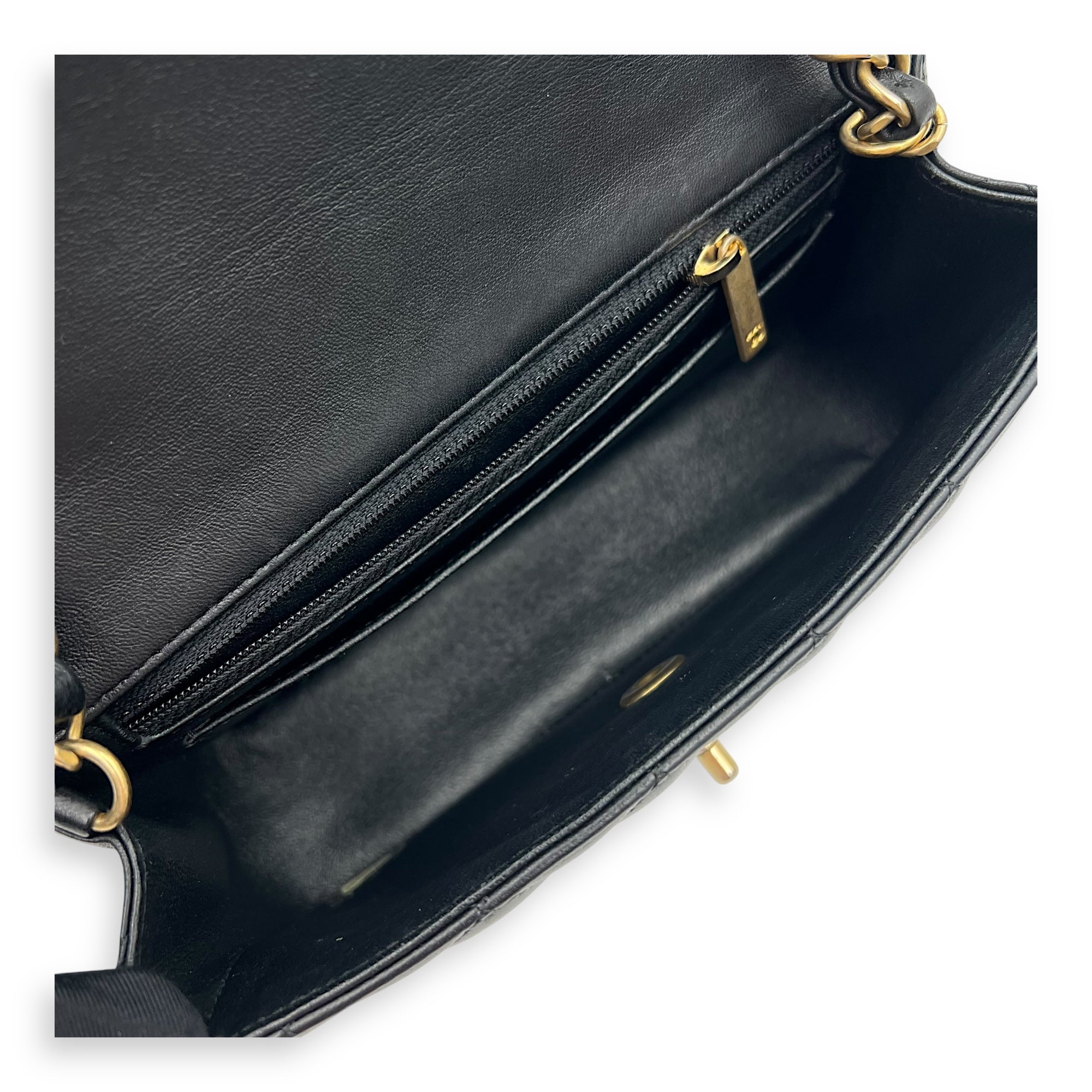 Lucky Charm Classic Mini Black Shoulder Bag in Lambskin, Mixed hardware - Image 9