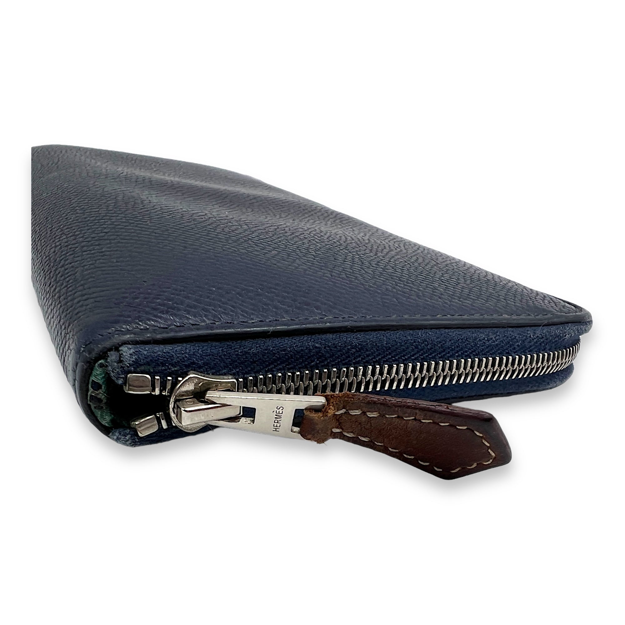 Silk In Long Blue in Epsom, Palladium hardware - Image 8