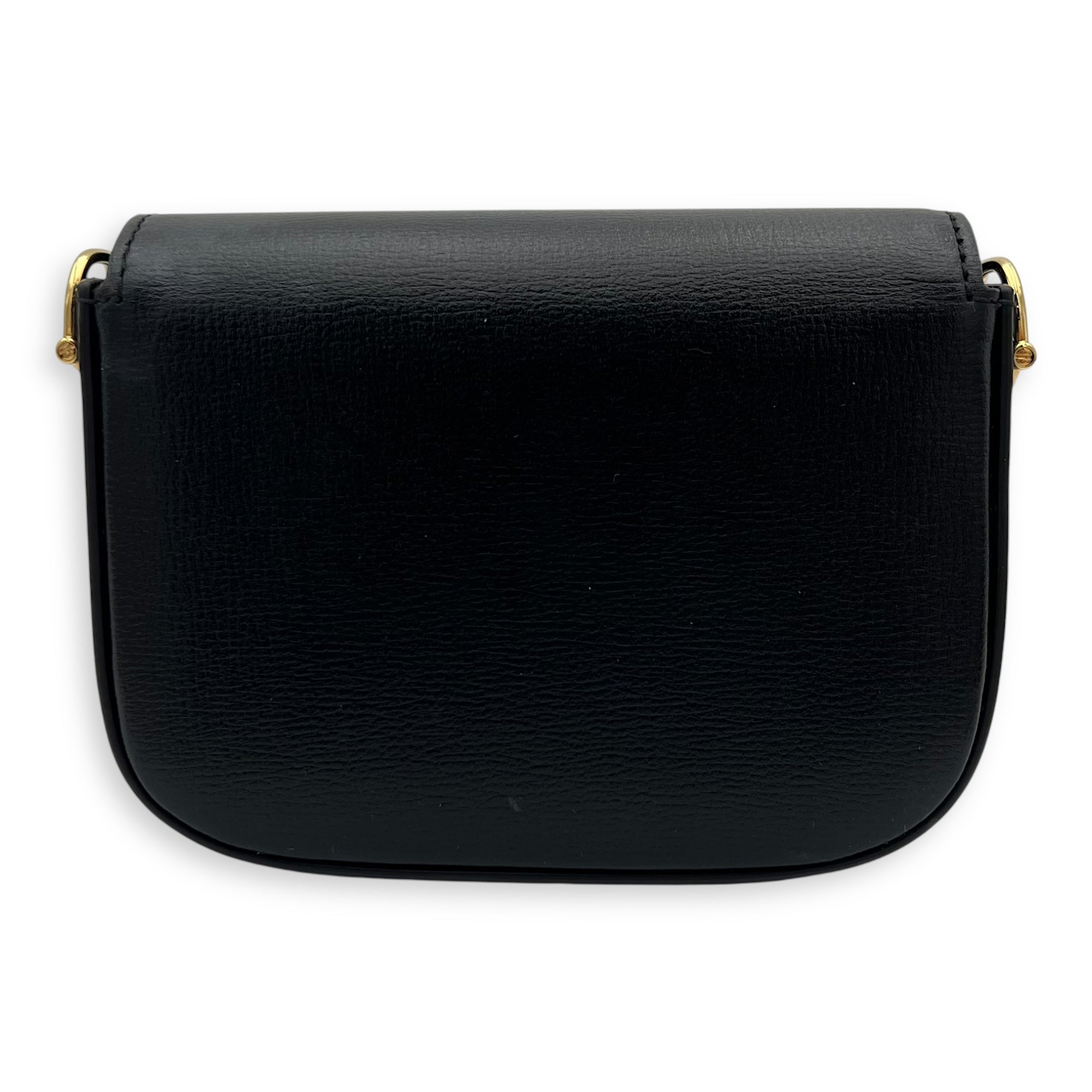 Horsebit 1955 Black Belt Bag in Calfskin, Gold hardware - Image 3
